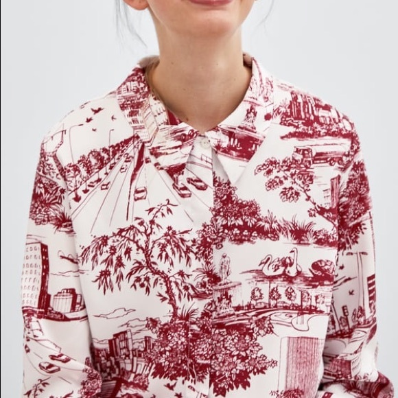 Zara Tops - Zara city print shirt